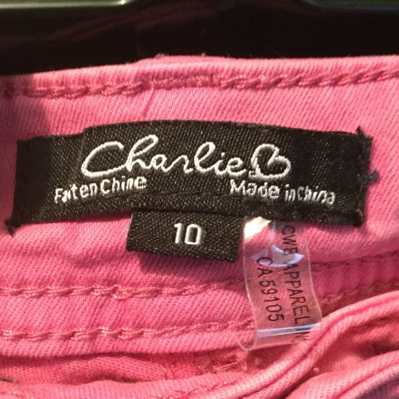 CHARLIE B Pink Straight Leg Jeans - Picture 3 of 4